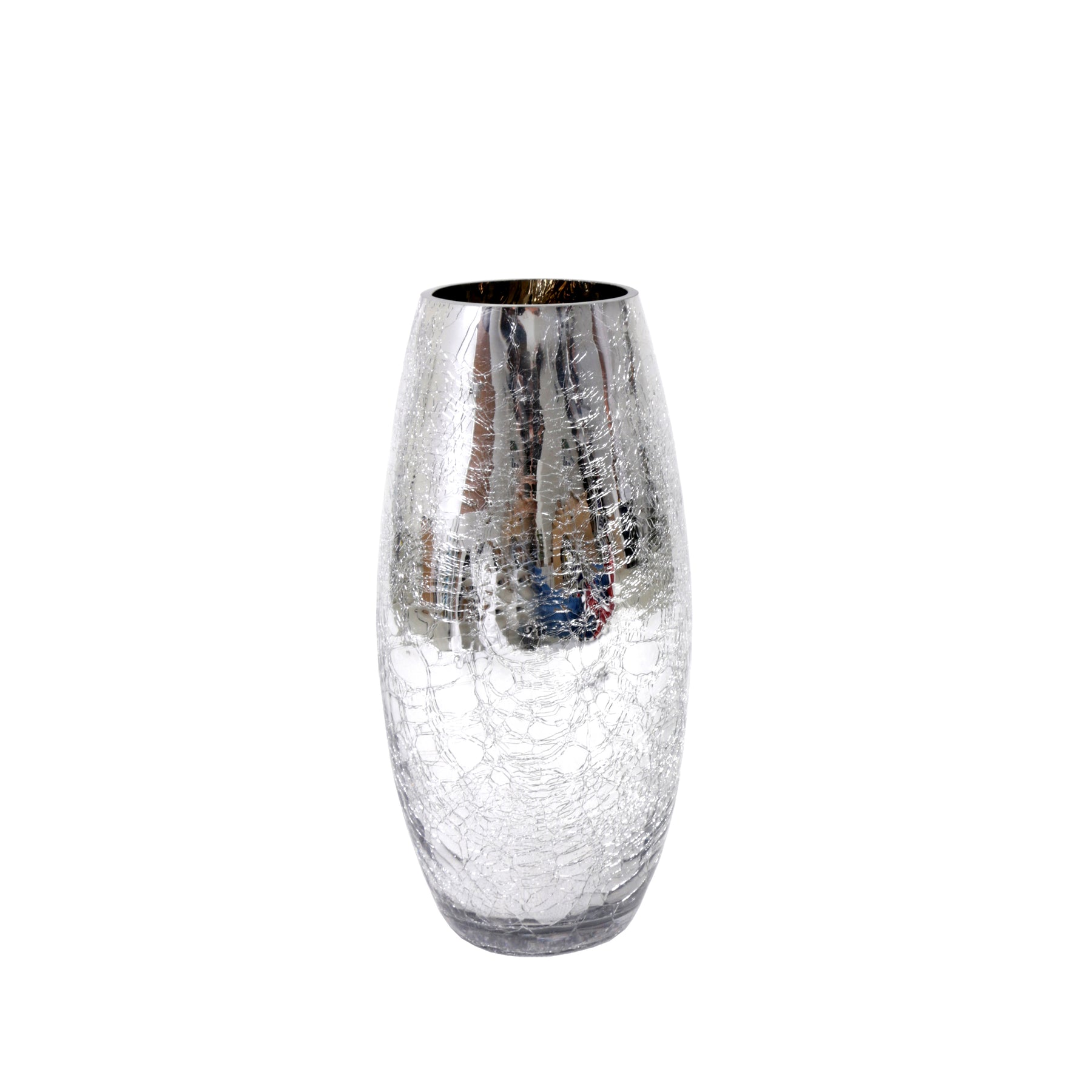 Vaso de Vidro Craquelado Grandioso