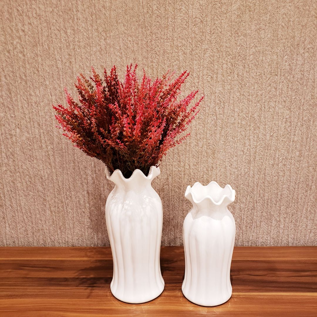Vaso Branco de Cerâmica Decorativo Dreams 30