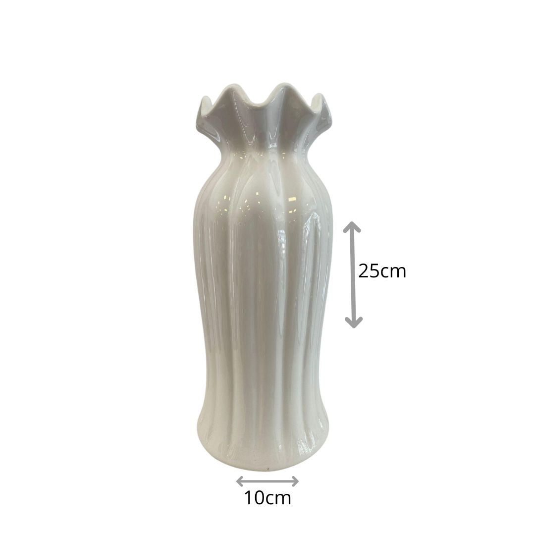 Vaso Branco de Cerâmica Decorativo Dreams 5