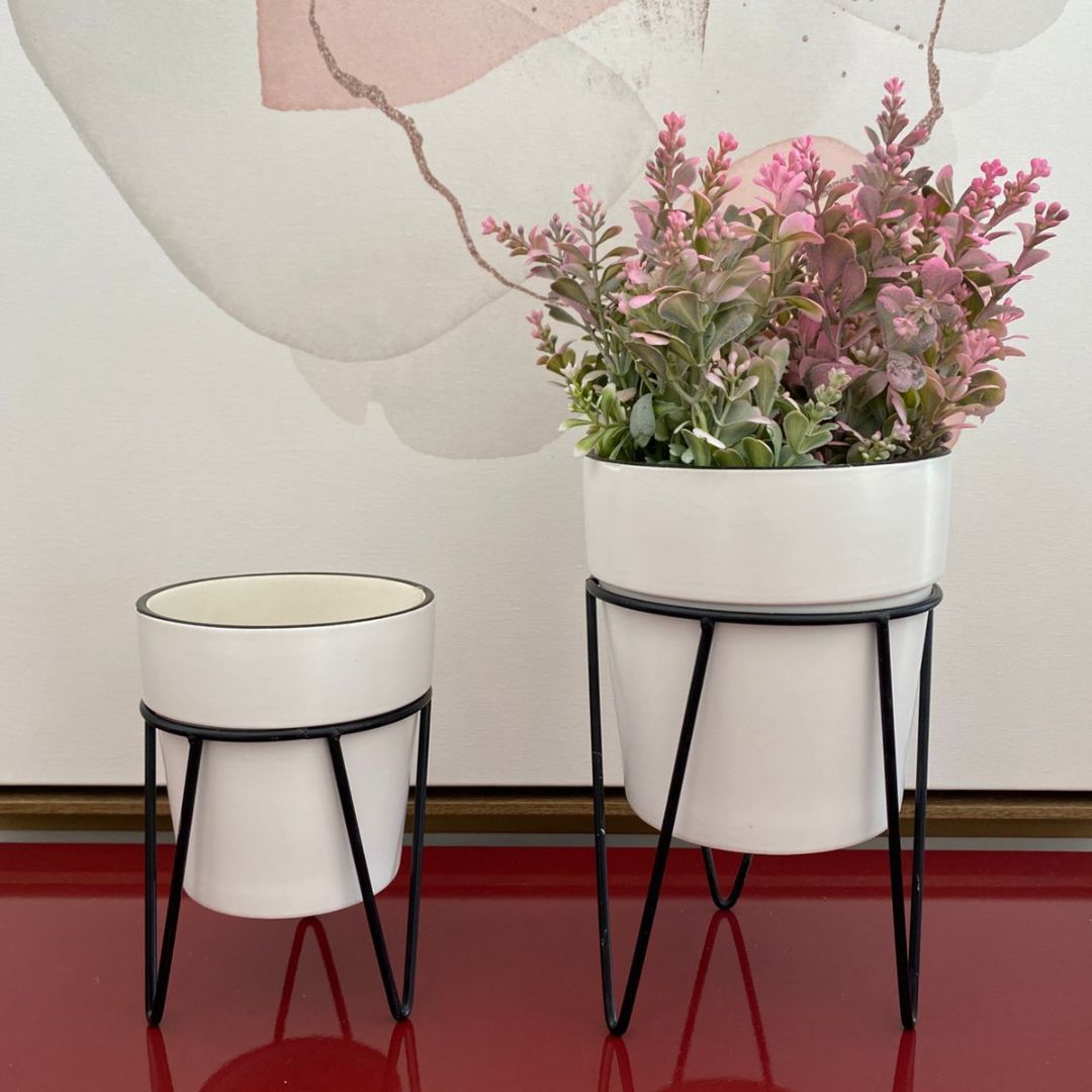 Vaso Decorativo de Cerâmica Primor KIT 2 PEÇAS 4