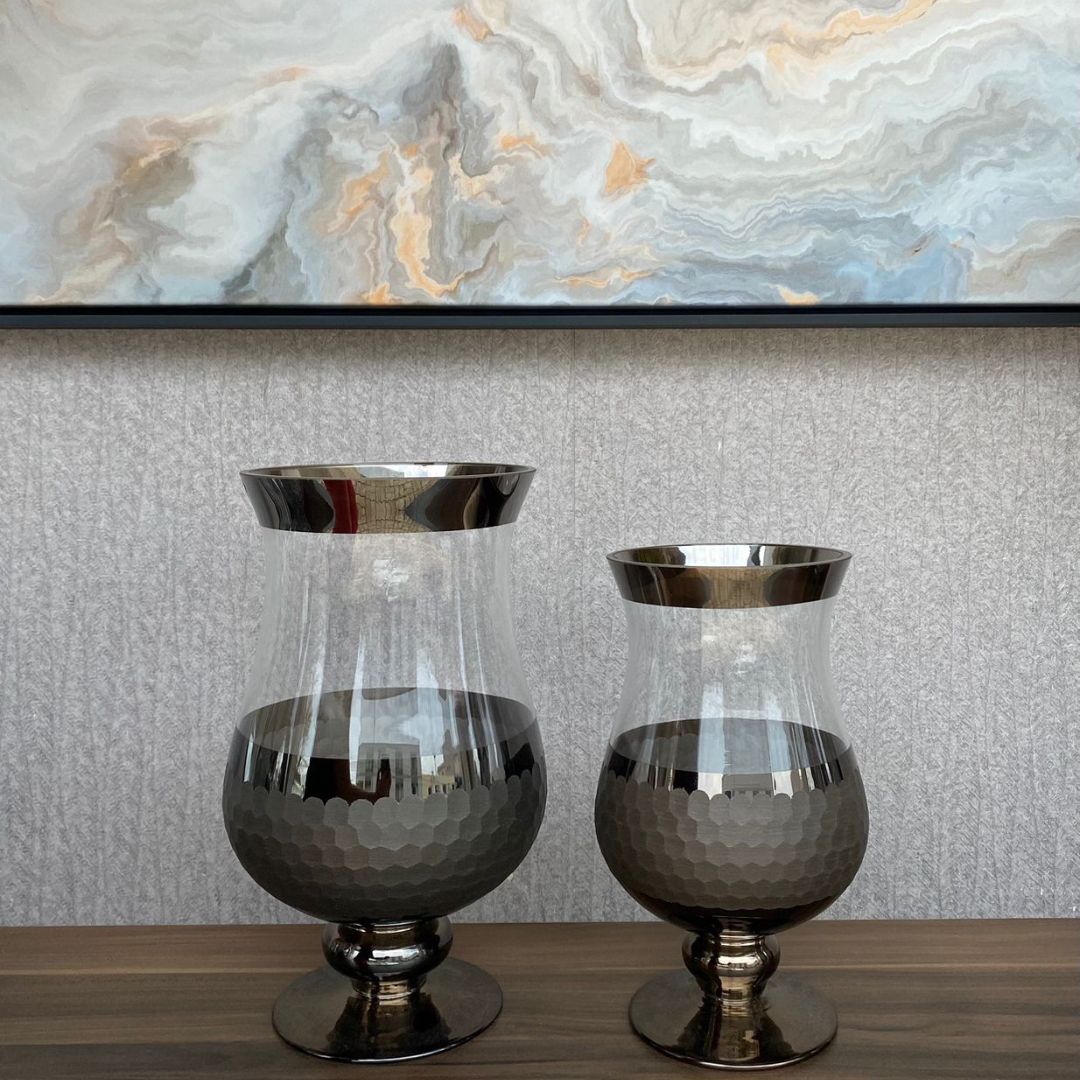 Vaso Decorativo de Vidro Aquarelle 6