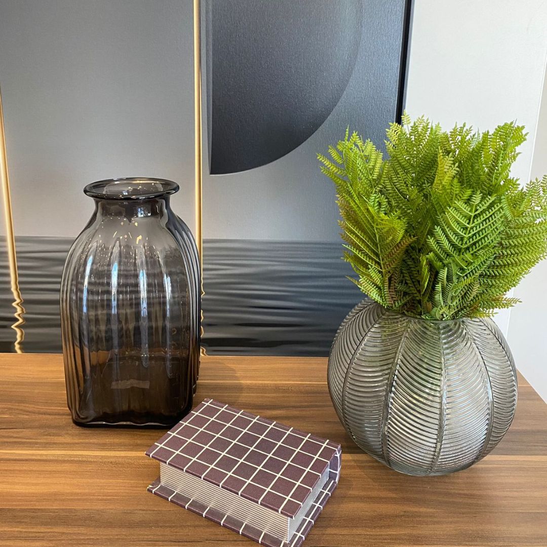Vaso de Vidro Decorativo Cristalino Luxo 3