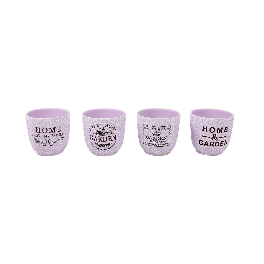 Vaso de Cerâmica Decorativo Cachepot Sem Planta Rosilda [KIT 4 PEÇAS]