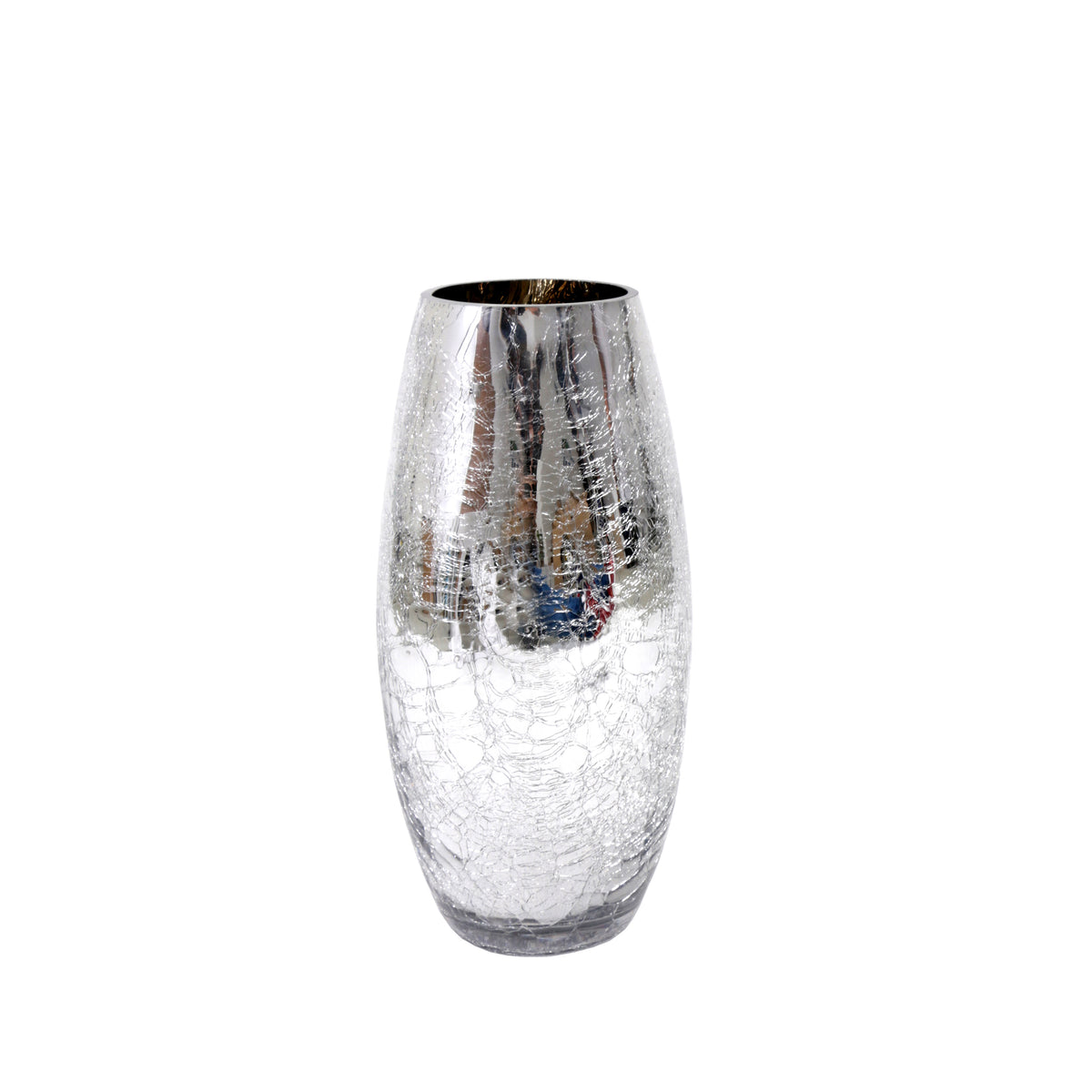 Vaso de Vidro Craquelado Grandioso