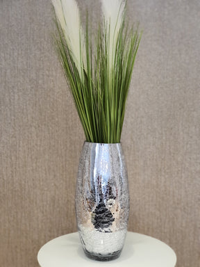 Vaso de Vidro Craquelado Grandioso