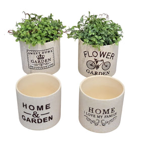 Vaso de Cerâmica Decorativo Cachepot Sem Planta Homeli [KIT 4 PEÇAS]