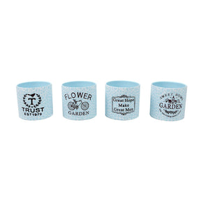 Vaso de Cerâmica Decorativo Cachepot Sem Planta Fruitz [KIT 4 PEÇAS]