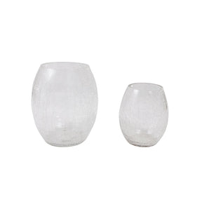 Kit Vaso de Vidro Craquelado Verona 1