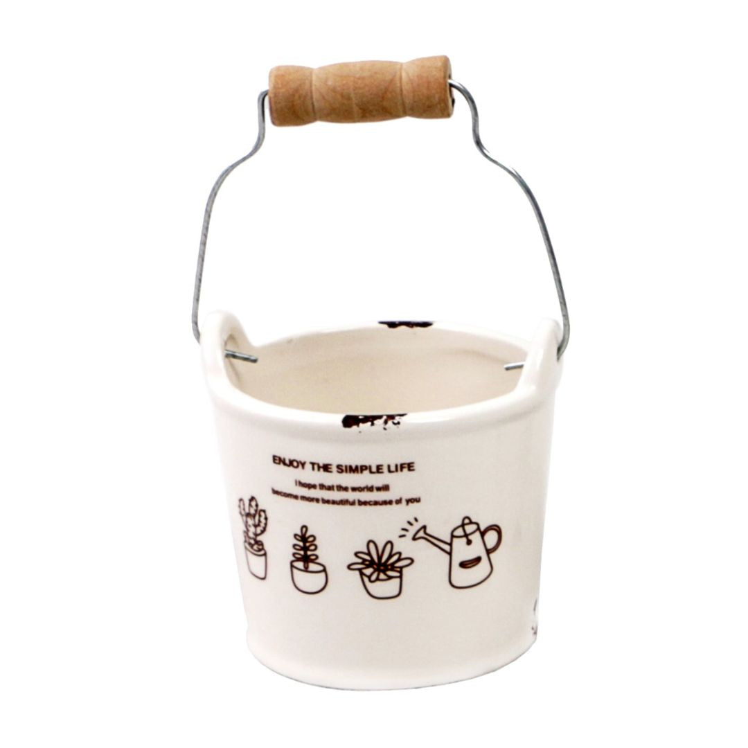 Vaso de Cerâmica com Alça Terracota 1