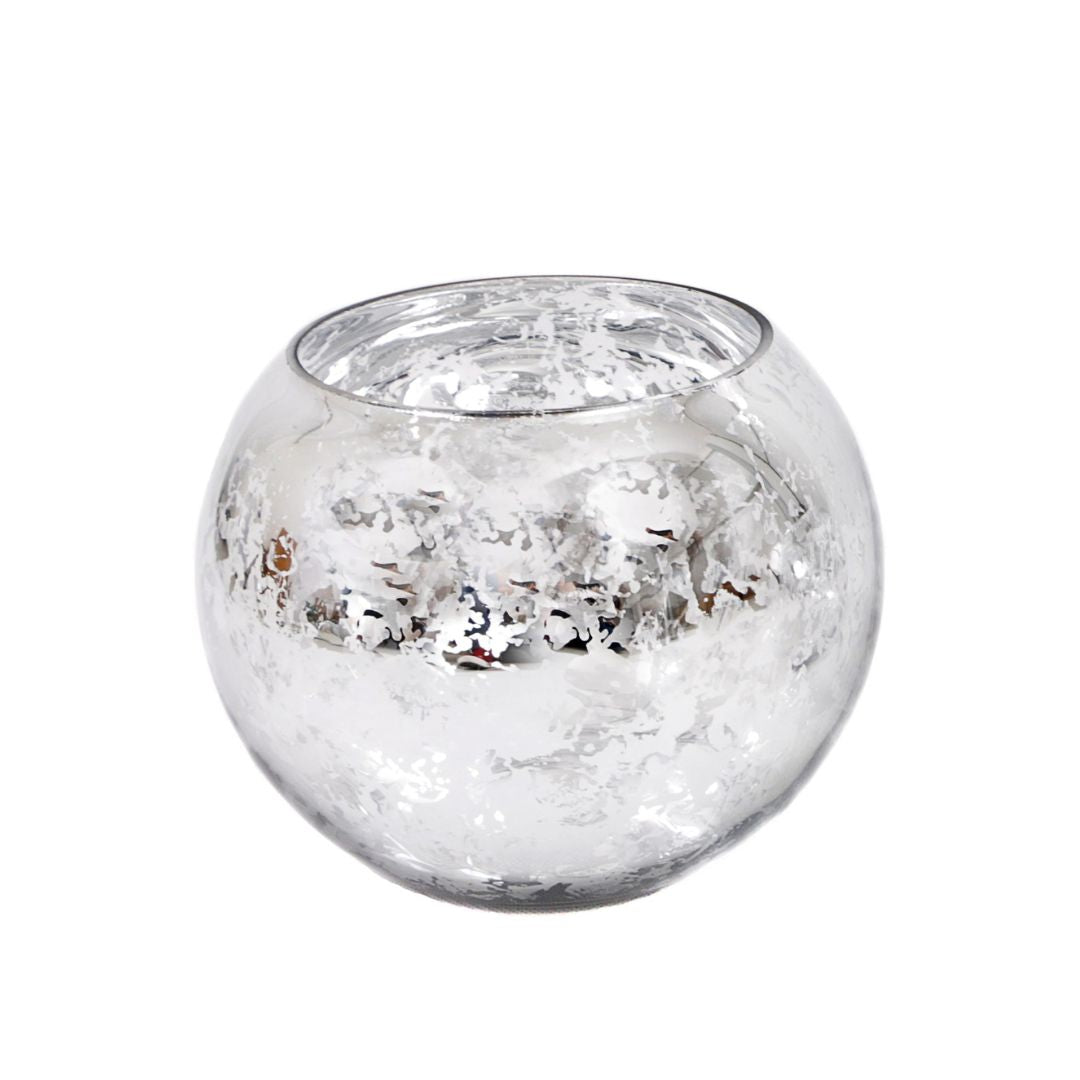 Vaso de Vidro Craquelado Celeste 1