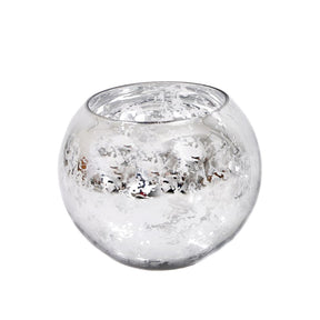 Vaso de Vidro Craquelado Celeste 1